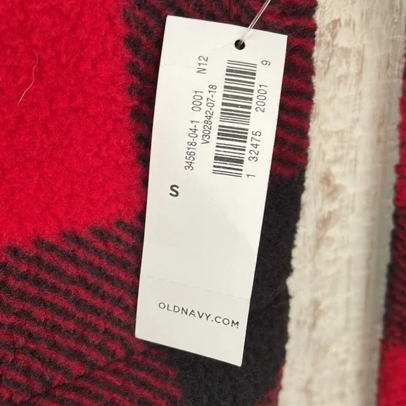 NWT Old Navy Buffalo Plaid Pullover Quarter Zip Fleece - Picture 9 of 9